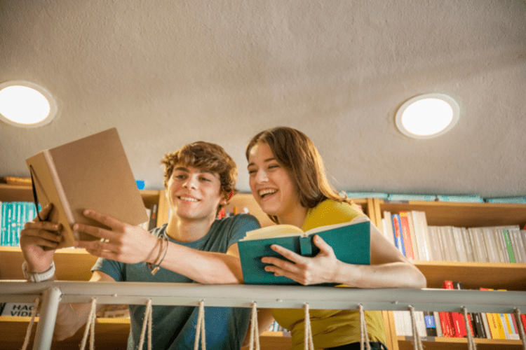 go to a bookshop together